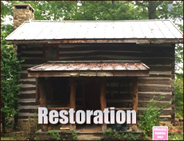 Historic Log Cabin Restoration  Laurel Springs, North Carolina