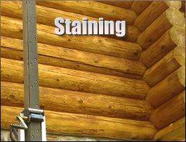  Laurel Springs, North Carolina Log Home Staining